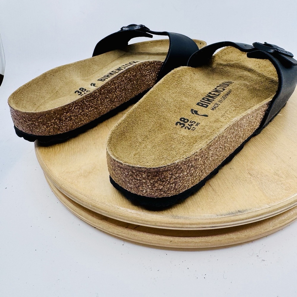 Birkenstock Madrid Shoes Black Birko-Flor Women's EU 38 US 7-7.5 Sandals - Picture 6 of 9